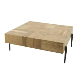 Vierkante Salontafel Blocks 90x90 cm - Acaciahout - Loft24.nl