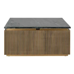 Vierkante Salontafel Ironville 90 cm - Marmer - Loft24.nl