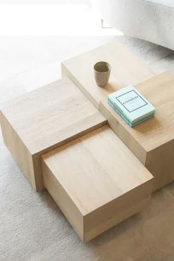 Vierkante Salontafel Quinten - naturel 80 x 80 cm - Loft24.nl