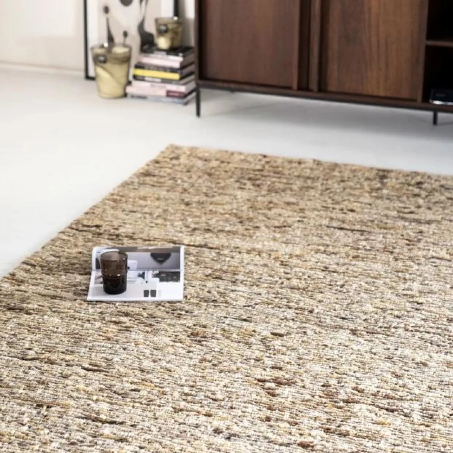 Vloerkleed Takara Wol 160 x 230 cm - Mostergeel - Loft24.nl