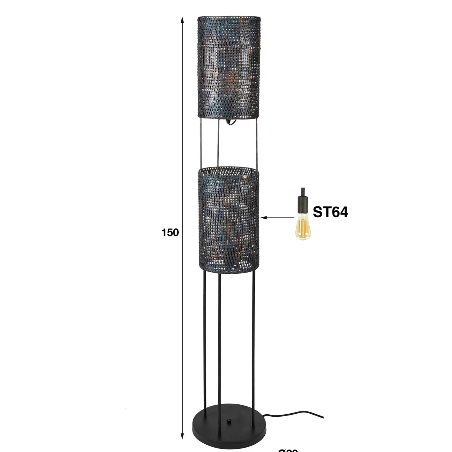 Vloerlamp Armor - 150cm - Loft24.nl