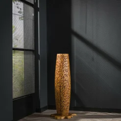 Vloerlamp Bars Small 104cm 2 lampen Teakhout - Loft24.nl