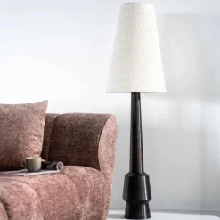Vloerlamp Dawn Bouclé en metaal 146cm - Loft24.nl