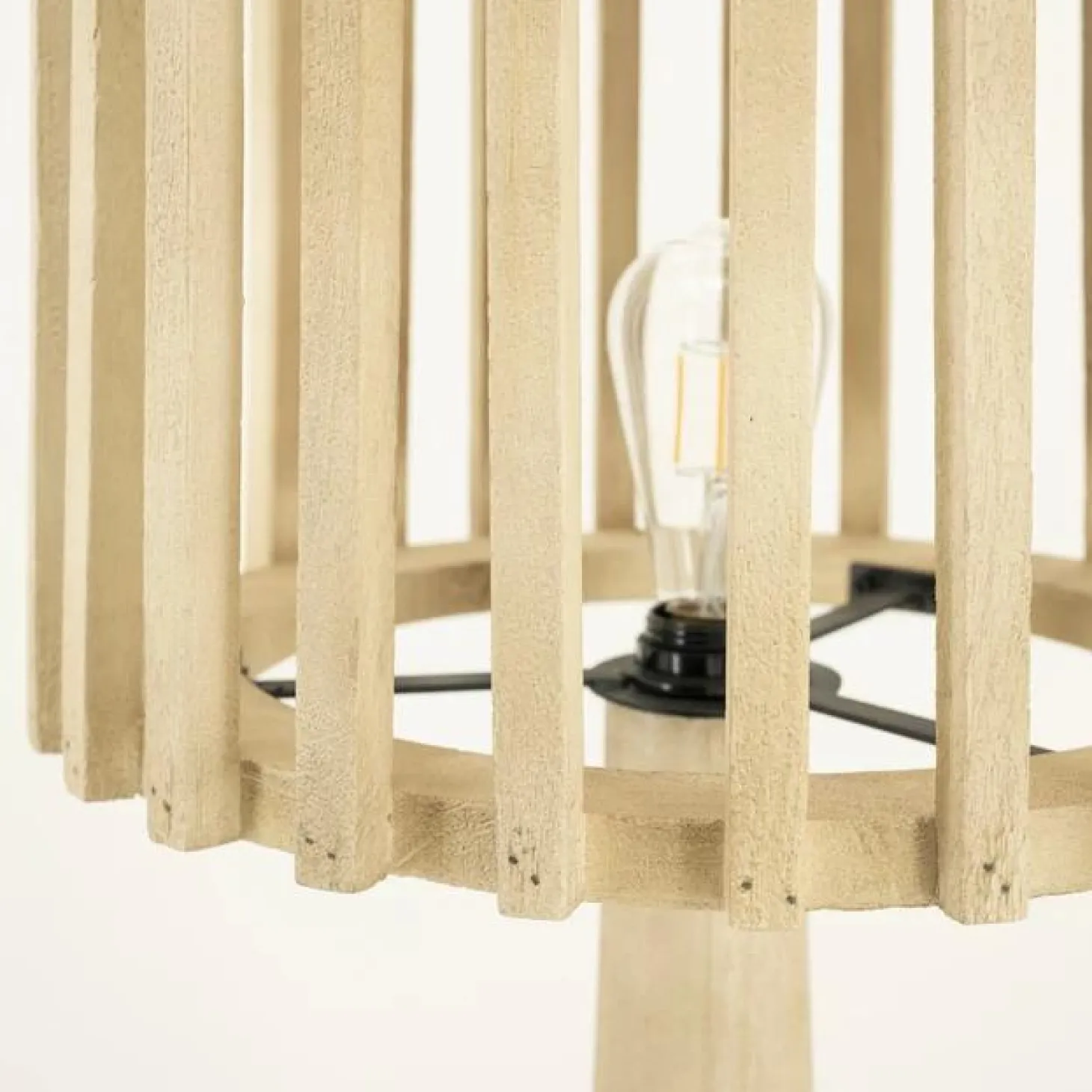 Vloerlamp Guard Mangohout 162cm Hoog - Naturel - Loft24.nl