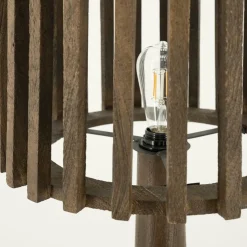 Vloerlamp Guard Mangohout 162cm Hoog - Bruin - Loft24.nl