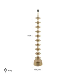 Vloerlamp Jane 138cm kleur Goud (excl. kap) - Loft24.nl