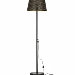 Vloerlamp Kars kleur Zwart/Antique Brass - Loft24.nl