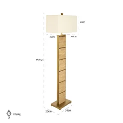 Vloerlamp Meyra Marmer 150cm hoog - Loft24.nl