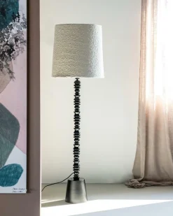 Vloerlamp Pulse Bouclé en hout - 159cm - Loft24.nl