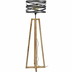 Vloerlamp Twist Houten Kruis Frame - 1 lamp - Loft24.nl