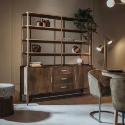 Wandkast Belvedere Mangohout 200 x 180 cm - Loft24.nl