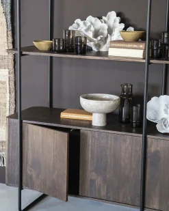 Wandkast James Mangohout en Metaal 190x210cm - Bruin - Loft24.nl