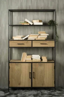 Wandkast Luna Eiken 200 x 115 cm - Loft24.nl