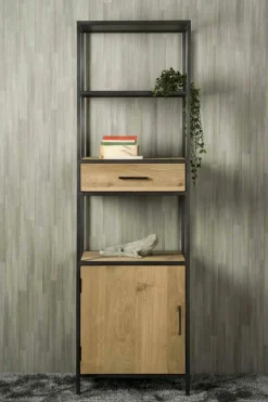 Wandkast Luna Eiken 200 x 60 cm (links) - Loft24.nl