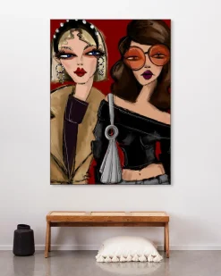 Wandkleed Fall friends - zelf samenstellen - Loft24.nl