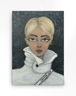 Wandkleed Lady in the white coat - zelf samenstellen - Loft24.nl