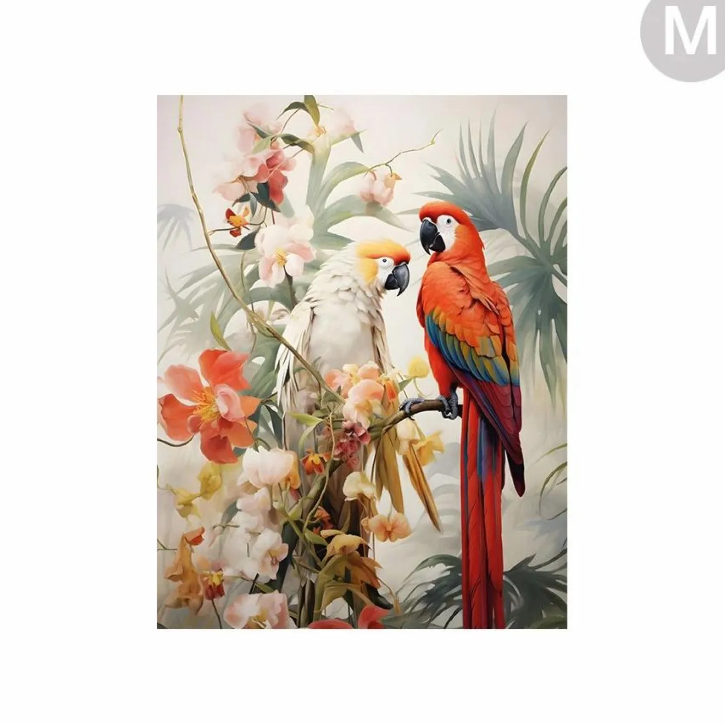 Wandkleed Lovebirds - zelf samenstellen - Loft24.nl