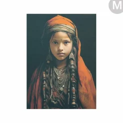 Wandkleed Traditional Girl - zelf samenstellen - Loft24.nl