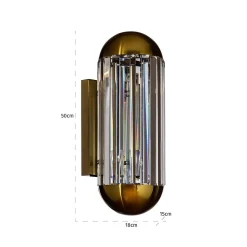Wandlamp Anja Crystal kleur Brons - Loft24.nl