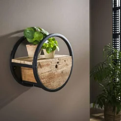 Wandplank Circular Hardhout - Ø40 - Loft24.nl