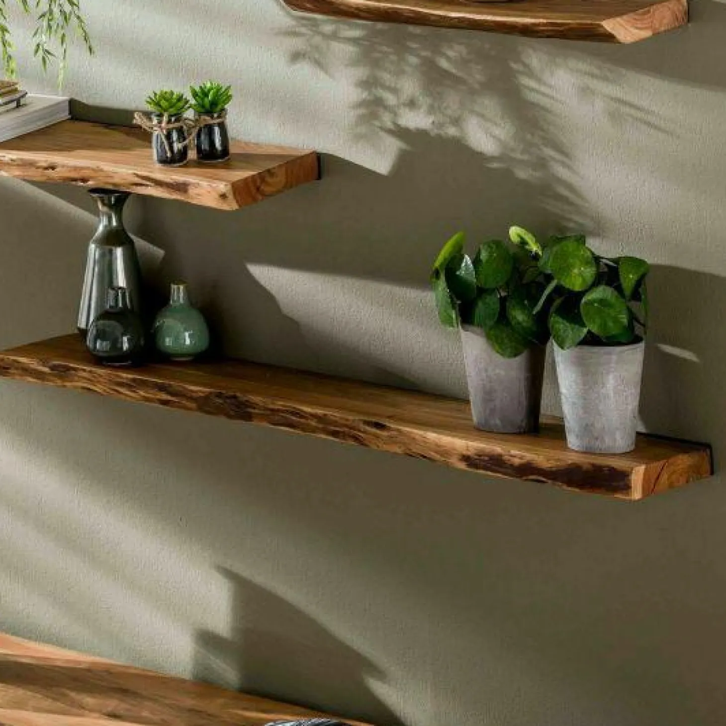 Wandplank Edge Acaciahout - 90cm - Loft24.nl