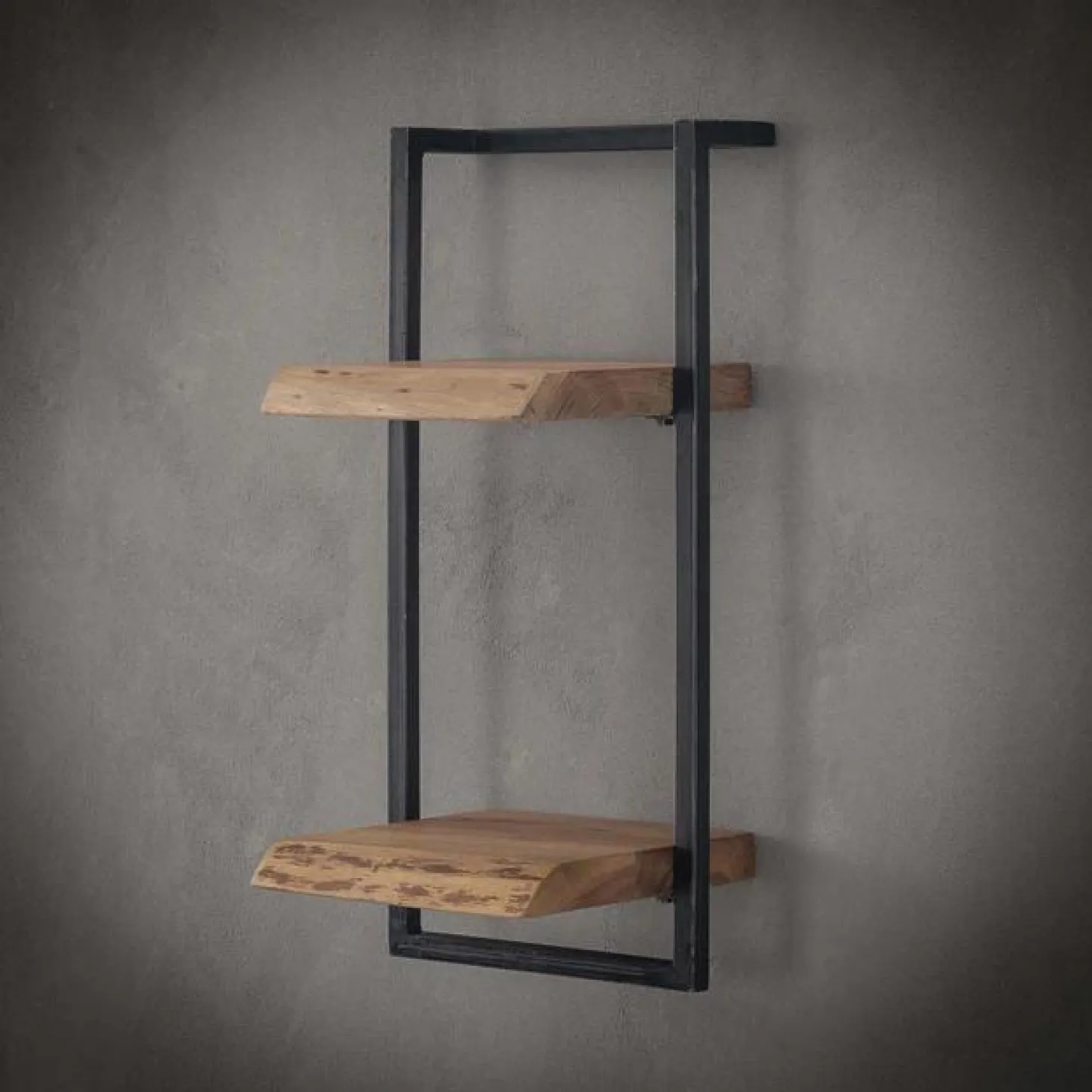 Wandplank Edge Acaciahout - 30 cm Dubbel - Loft24.nl