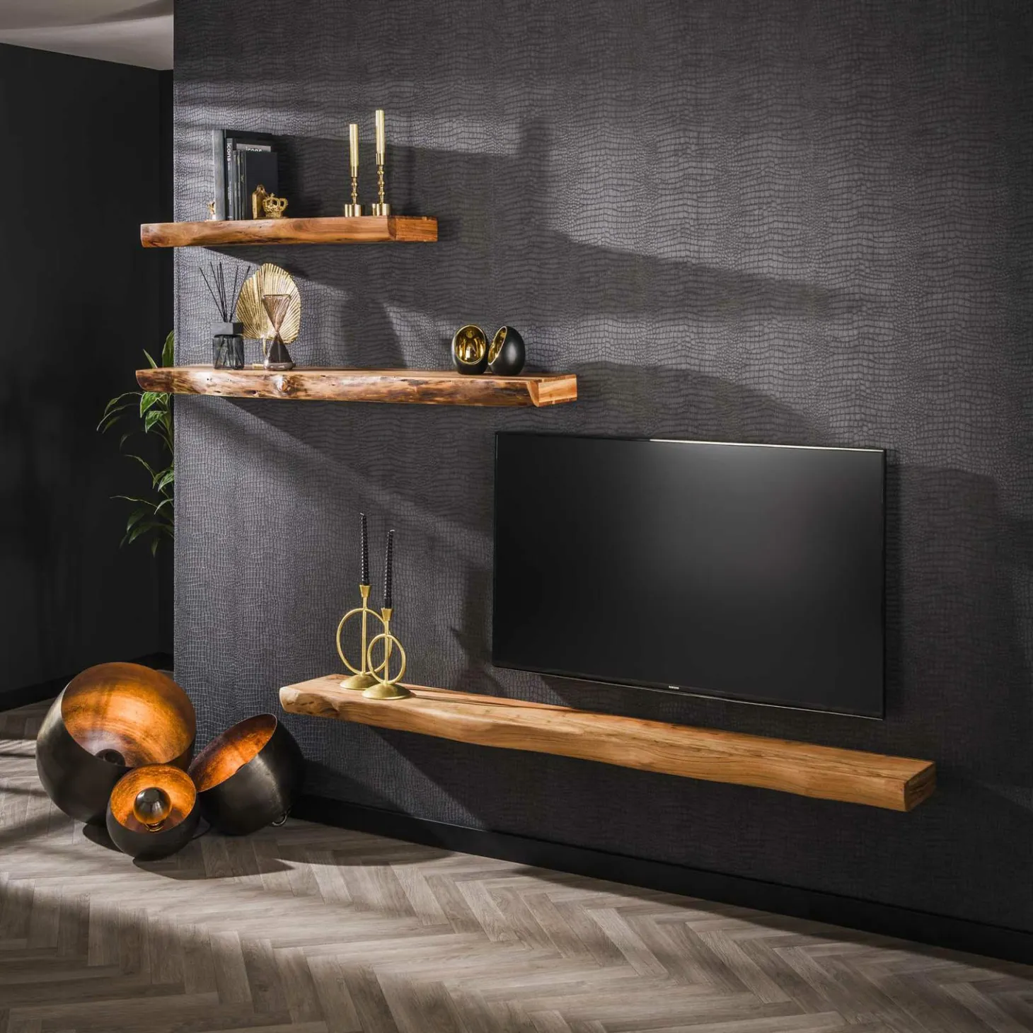 Wandplank Tree Acaciahout - 100cm - Loft24.nl