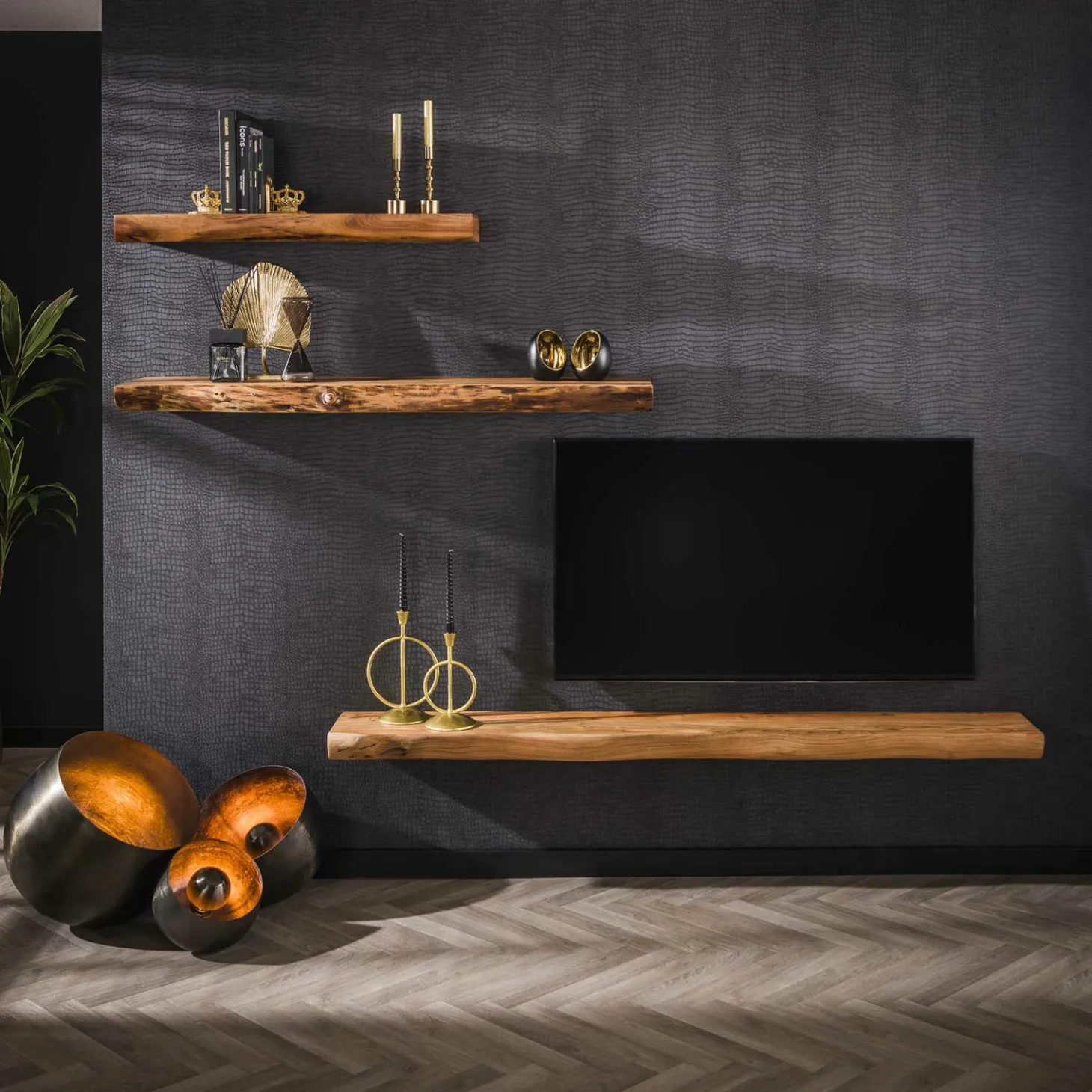 Wandplank Tree Acaciahout - 100cm - Loft24.nl