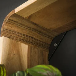 Wandplank Vierkant Acaciahout - Set van 3 stuks - Loft24.nl