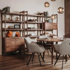 Wandrek Falcone met 1 deur Acaciahout 200 x90 cm - Loft24.nl