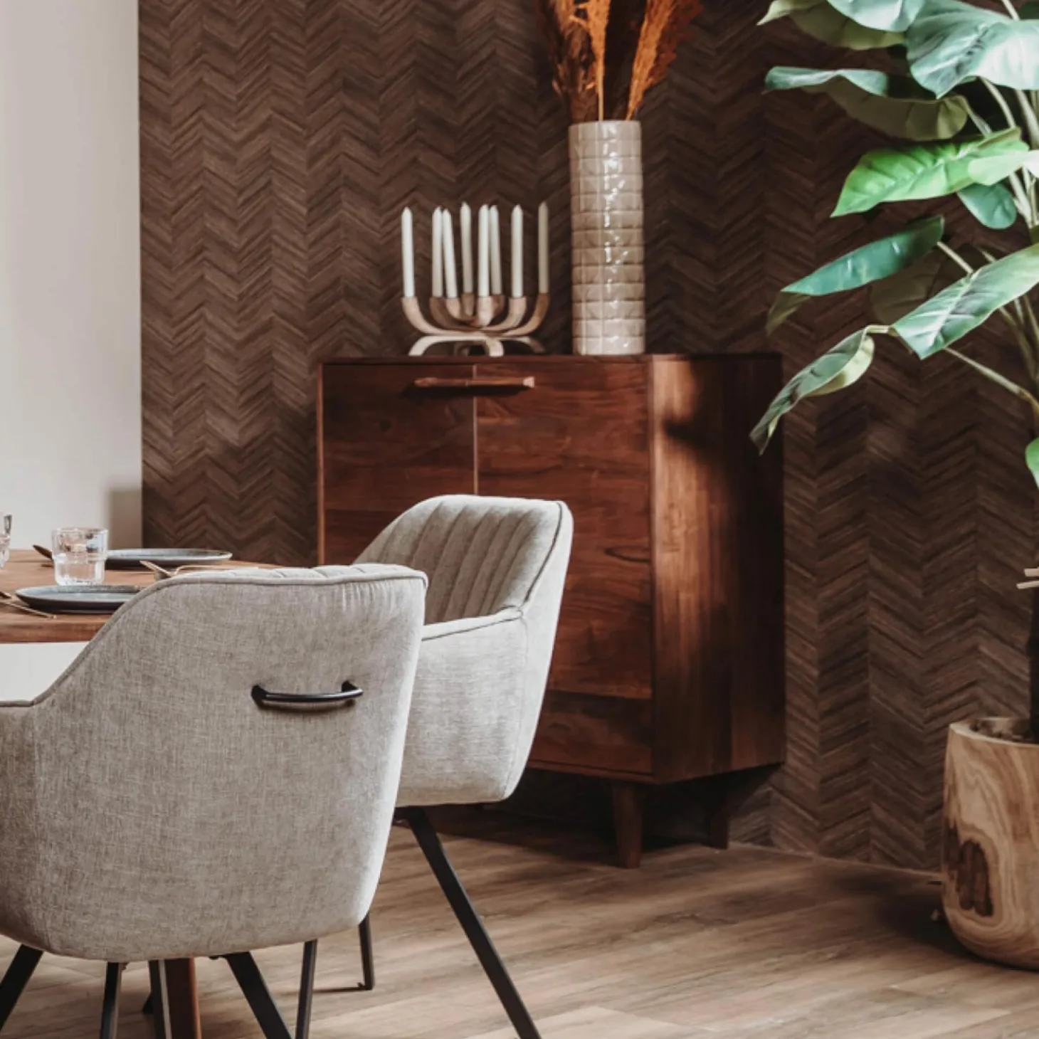 Wijnkast Falcone Acaciahout 110 x 90 cm - Loft24.nl