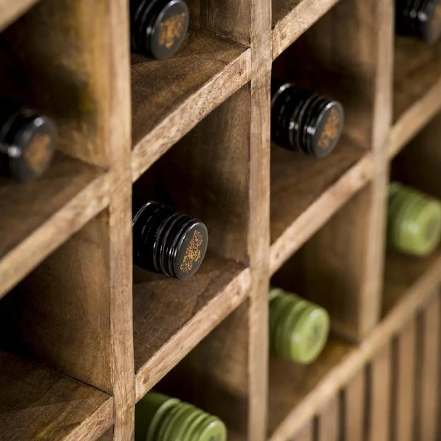 Wijnkast Tweak Mangohout voor 15 flessen - Loft24.nl