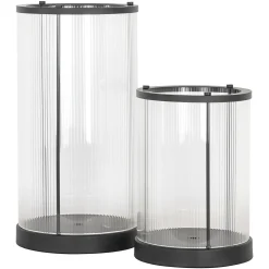 Windlicht Dayene groot (Black) - Loft24.nl