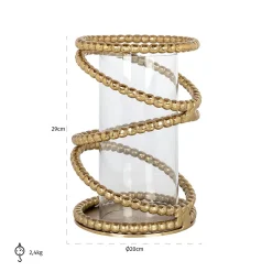 Windlicht Jaden klein (Brushed Gold) - Loft24.nl