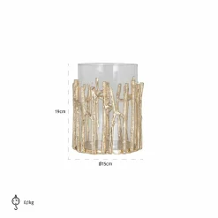 Windlicht Loretta klein (Gold) - Loft24.nl