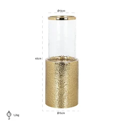 Windlicht Marlou groot (Gold) - Loft24.nl