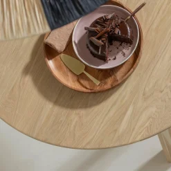 Yuki serveerplank rond acacia hout naturel - Loft24.nl