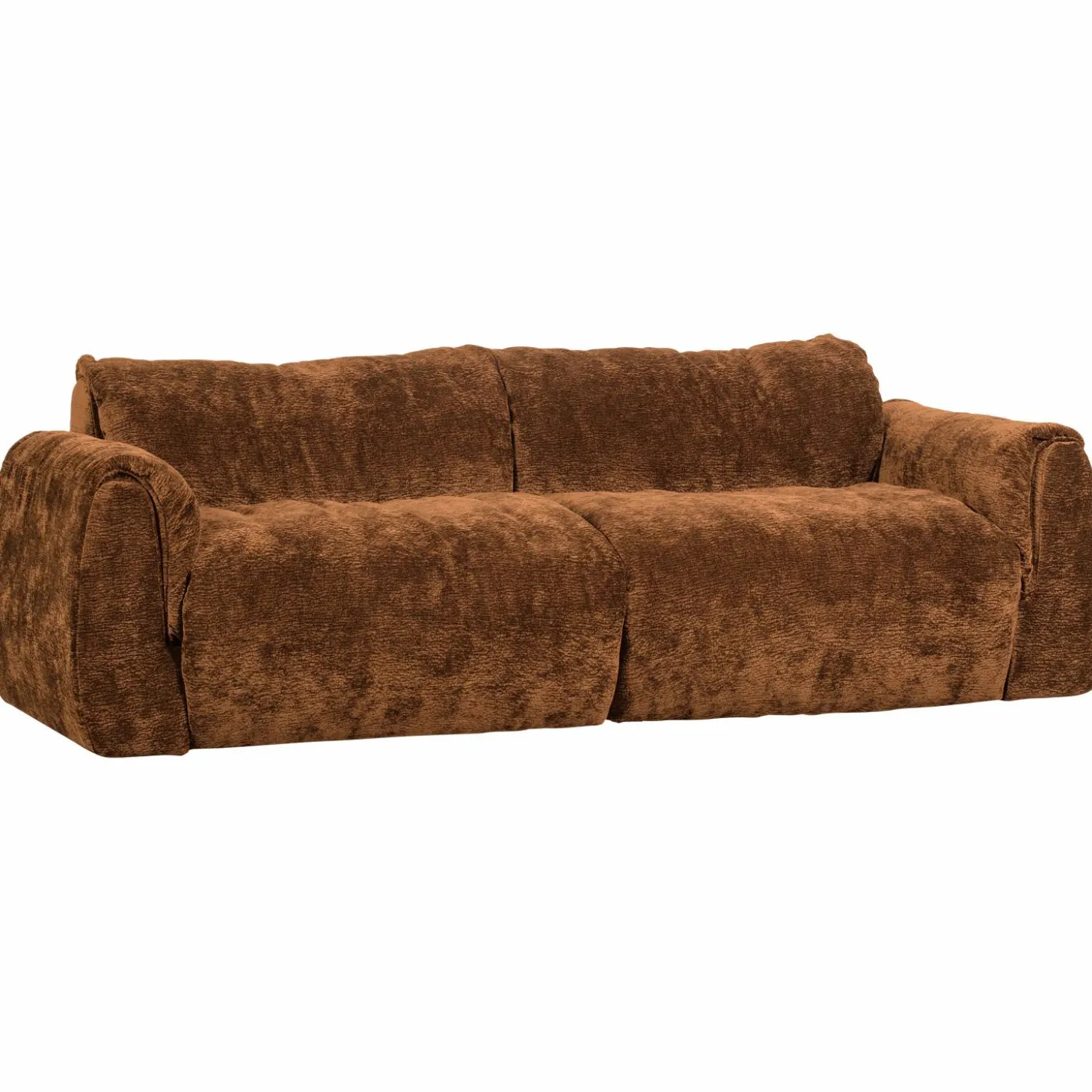 2-zits Bank Baggy 3D chenille - Middenbruin - Loft24.nl