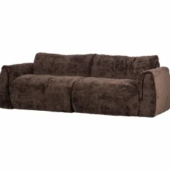 2-zits Bank Baggy Geweven chenille - Donkerbruin - Loft24.nl