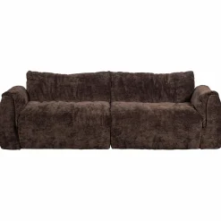 2-zits Bank Baggy Geweven chenille - Donkerbruin - Loft24.nl