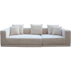 3-zits Bank Lusso Chenille - Beige - Loft24.nl