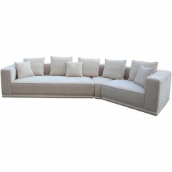 4-zits Bank Lusso Chenille - Beige - Loft24.nl