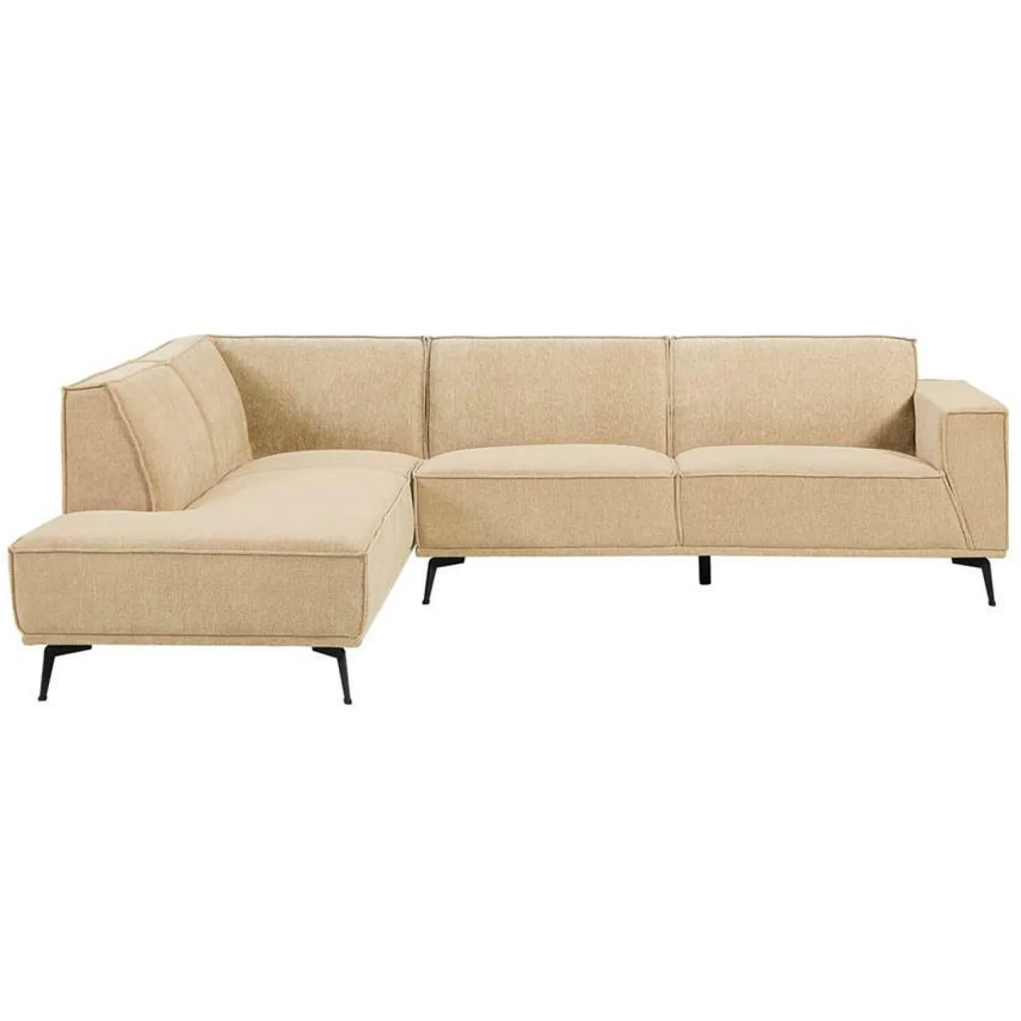 2,5-zits Hoekbank Leeds - Beige (Links) - Loft24.nl