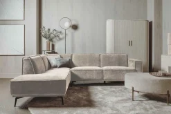 2,5-zits Hoekbank Leeds - Beige (Links) - Loft24.nl