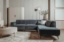 2,5-zits Hoekbank Leeds - Blauw (Rechts) - Loft24.nl