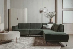 2,5-zits Hoekbank Leeds - Groen (Rechts) - Loft24.nl