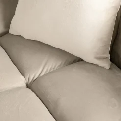 3-zits Loungebank Cube Links Chenille - Khaki - Loft24.nl