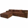 3-zits Loungebank Cube Links Chenille - Cinnamon - Loft24.nl