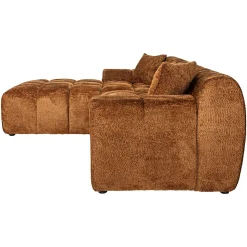 3-zits Loungebank Cube Links Chenille - Cinnamon - Loft24.nl