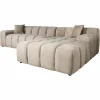 3-zits Loungebank Cube Rechts Chenille - Khaki - Loft24.nl